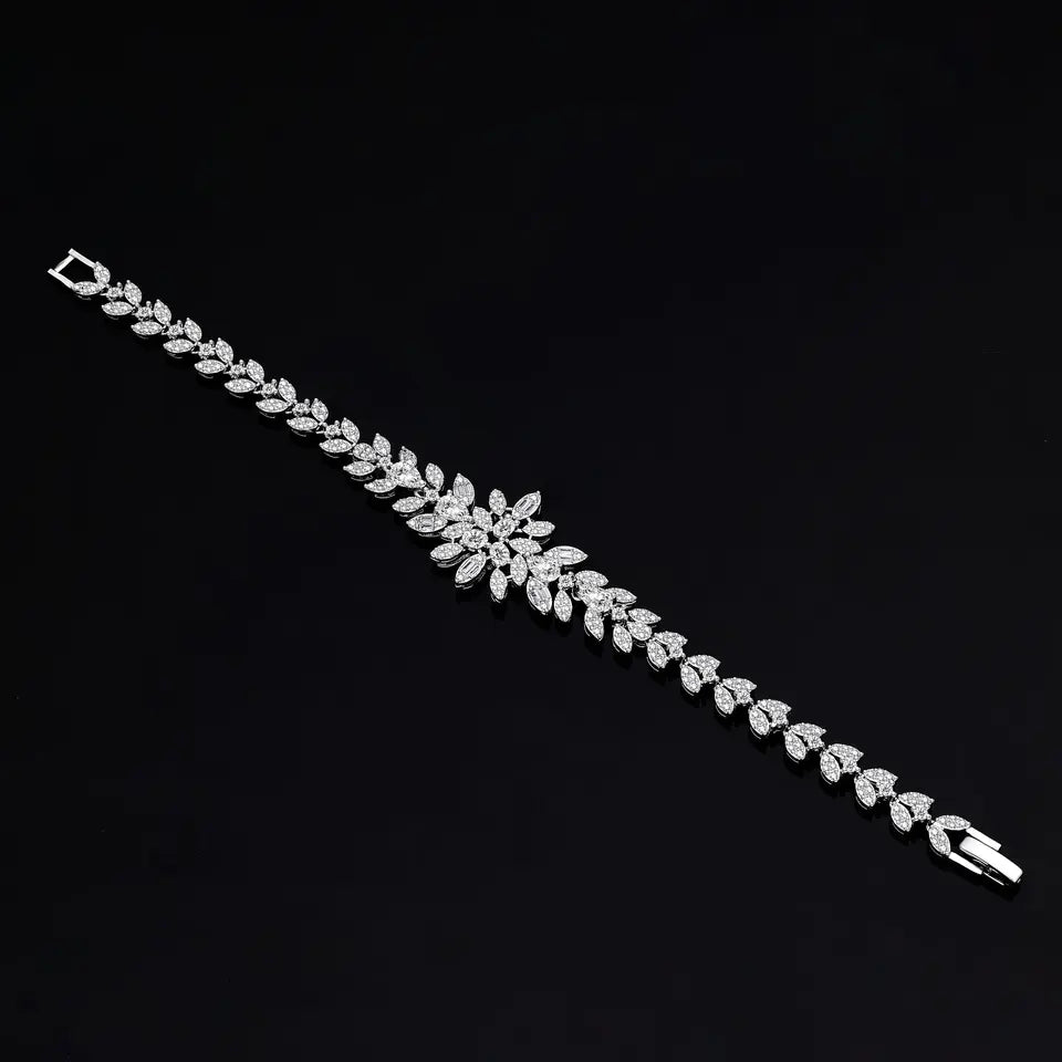 2024 Hot Sale 4 Pieces Super Luxury Cubic Zirconia Bridal Jewelry Set Nigeria Dubai Jewelry Set Bridal Accessories